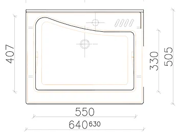 Basic mobile con lavatoio 63x50 vasca in ceramica codice prod: DSV13474 product photo Foto2 L2