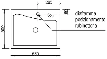 Basic mobile con lavatoio 63x50 vasca in ceramica codice prod: DSV13474 product photo Foto3 L2