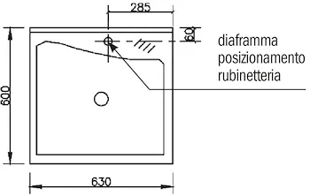 Basic mobile con lavatoio 63x60 vasca in ceramica codice prod: DSV13475 product photo Foto2 L2