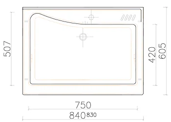 Basic mobile con lavatoio 83x60 vasca in ceramica codice prod: DSV13476 product photo Foto2 L2