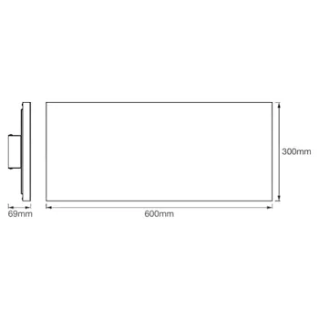 Pannello smart+ wifi Planon frameless rectangular tw 60x30 codice prod: LUM484412WF product photo Foto4 L2