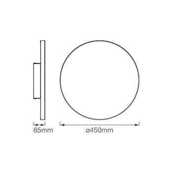 Pannello smart+ wifi Planon frameless round tw 45cm codice prod: LUM484719WF product photo Foto4 L2