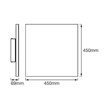 Pannello smart+ wifi Planon frameless square tw 45x45 codice prod: LUM484375WF product photo Foto5 L2