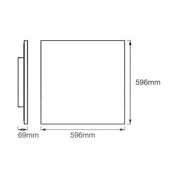 Pannello smart+ wifi Planon frameless square  tw + rgb 60x60 codice prod: LUM484474WF product photo Foto4 L2