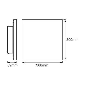 Pannello smart+ wifi Planon frameless square tw + rgb 30x30 codice prod: LUM484351WF product photo Foto4 L2