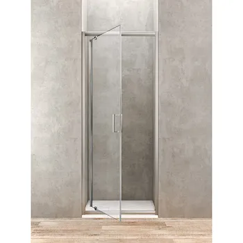 Gold porta battente box doccia angolare 73x77 profilo cromato e vetro trasparente codice prod: BBGOLTPG75 product photo Default L2