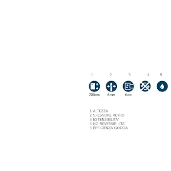 Rose Rosse parete fissa per composizione 78x81 profilo cromato e vetro trasparente codice prod: ROSEF78-1B product photo Foto3 L2