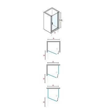 Zephyros f lato fisso per composizione trasparente cromato 78/81 codice prod: ZEPHYRF78-1K product photo Foto2 L2