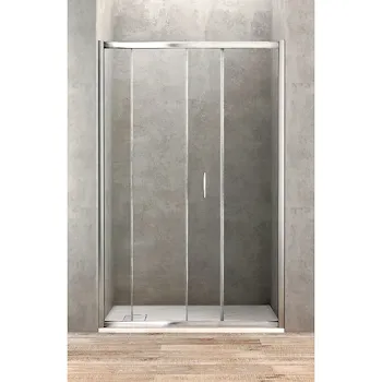 Gold porta scorrevole 98x102 per box doccia angolare profilo cromato e vetro trasparente codice prod: BBGOLTPS10 product photo Default L2