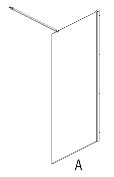 Porta fissa hall six screen 80 dx con barra di sost.serigr.e profilo nero op. codice prod: DSV17561 product photo Default L2