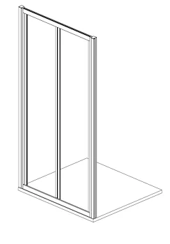 Porta pieghevole hall quick 75 cm nicchia reversibile cromo codice prod: DSV17309 product photo Default L2