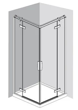 Porta pivot c/fisso in linea hall eight 100 sx angolo argento lucido codice prod: DSV17609 product photo Foto3 L2