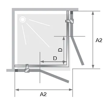 Porta pivot c/fisso in linea hall eight 120 dx angolo argento lucido codice prod: DSV17612 product photo Foto1 L2