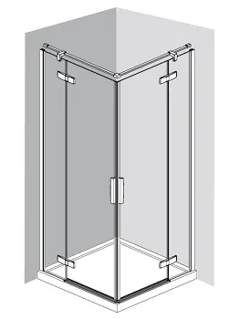 Porta pivot c/fisso in linea hall eight 120 dx angolo argento lucido codice prod: DSV17612 product photo Foto3 L2
