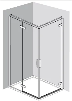 Porta pivot c/fisso in linea hall eight 120 dx angolo argento lucido codice prod: DSV17612 product photo Foto4 L2