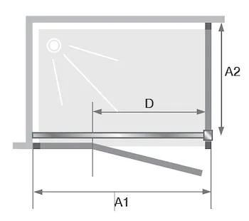 Porta pivot c/fisso in linea hall eight 120 dx angolo argento lucido codice prod: DSV17612 product photo Foto6 L2
