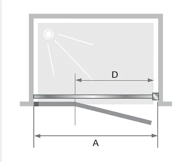 Porta pivot c/fisso in linea hall eight 90 sx nicchia argento lucido codice prod: DSV17635 product photo Foto1 L2