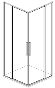 Porta pivot c/fisso in linea hall six 110 ang.argento lucido revers. codice prod: DSV17538 product photo Default L2