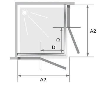 Porta pivot c/fisso in linea hall six 110 ang.argento lucido revers. codice prod: DSV17538 product photo Foto1 L2