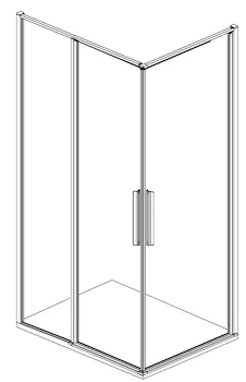 Porta pivot c/fisso in linea hall six 110 ang.argento lucido revers. codice prod: DSV17538 product photo Foto3 L2