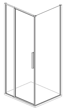 Porta pivot c/fisso in linea hall six 110 ang.argento lucido revers. codice prod: DSV17538 product photo Foto4 L2