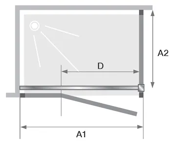 Porta pivot c/fisso in linea hall six 110 ang.argento lucido revers. codice prod: DSV17538 product photo Foto6 L2