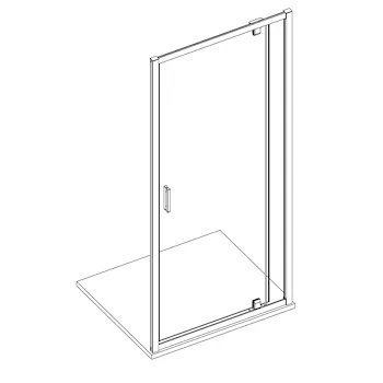 Porta pivot hall quick 70 cm nicchia reversibile cromo codice prod: DSV17301 product photo Default L2