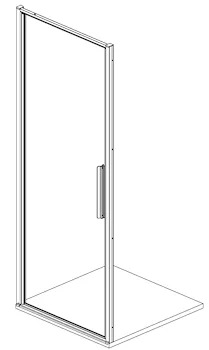 Porta pivot hall six 70 nicchia argento lucido reversibile codice prod: DSV17555 product photo Default L2
