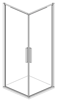 Porta pivot hall six 75 angolo argento lucido reversibile codice prod: DSV17534 product photo Default L2