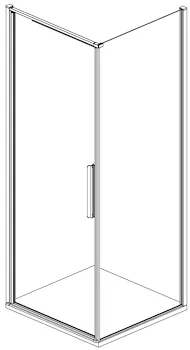Porta pivot hall six 75 angolo argento lucido reversibile codice prod: DSV17534 product photo Foto4 L2