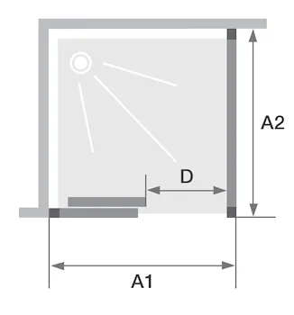 Porta scorrevole hall six 150 angolo argento lucido reversibile codice prod: DSV17523 product photo Foto1 L2