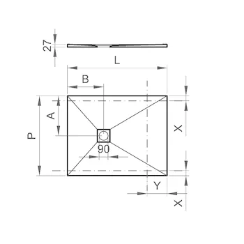 Stone piatto doccia 70x100 sabbia effetto pietra codice prod: BPMARSSTON7010 product photo Foto1 L2