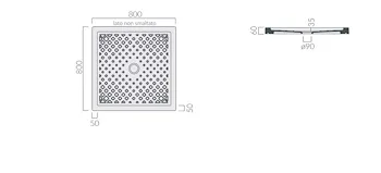 H6 Flat piatto doccia ceramica 80X80 codice prod: 1060 product photo Foto1 L2