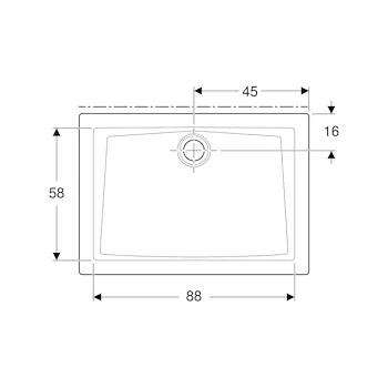 60 piatto doccia ceramica rettangolare 100X70 bianco h 6 codice prod: 550.054.00.1 product photo Foto1 L2