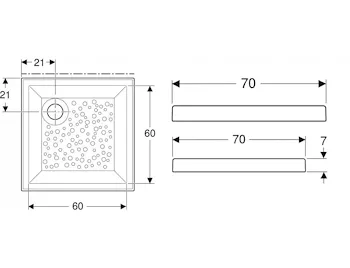Bastia piatto doccia 70x70 bianco lucido in ceramica codice prod: 00720200000001 product photo Foto2 L2