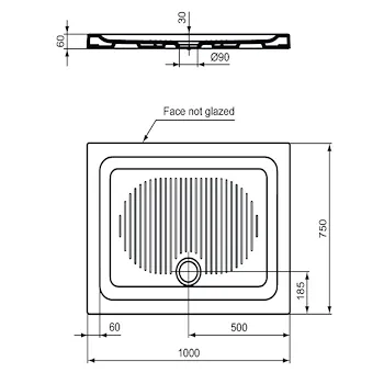 Connect piatto doccia ceramica 100x75 bianco lucido codice prod: T268601 product photo Foto1 L2