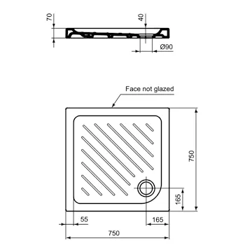 Gemma 2 piatto doccia 75x75 bbianco lucido in ceramica codice prod: T468601 product photo Foto1 L2