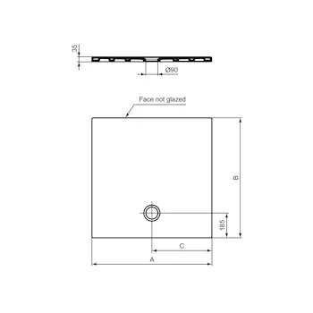Strada+ piatto doccia ceramica rettangolare 120X80 bianco h 3,5 codice prod: T5644IG product photo Foto2 L2