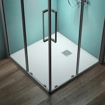 Ultra Flat S+ piatto doccia ceramica quadrato 100x100 bianco h 3 codice prod: T5608FR product photo Foto2 L2