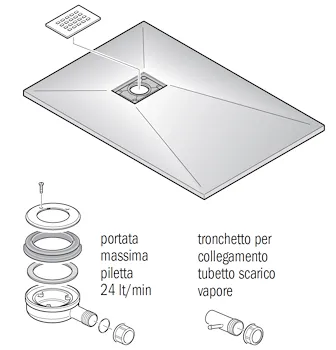 Piatto doccia mineral 80x80 bianco codice prod: DSV17406BI product photo Default L2