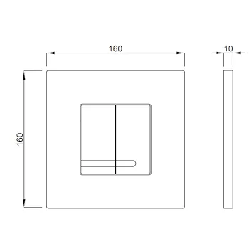 Placca Arte duo Metall cromo lucido/opaco codice prod: 4060414060 product photo Foto1 L2