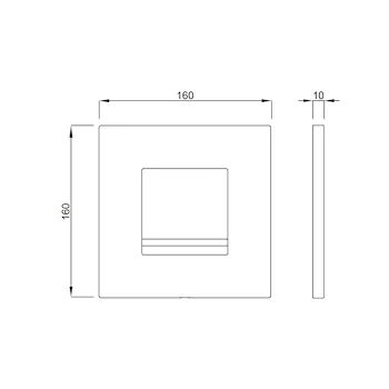 Placca Arte Metall mono bianco codice prod: 4060414101 product photo Foto1 L2