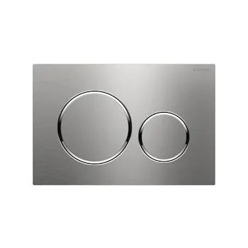 Placca a due tasti Sigma 20 acciaio spazzolato con anello cromo lucido codice prod: 115.889.SN.1 product photo Default L2