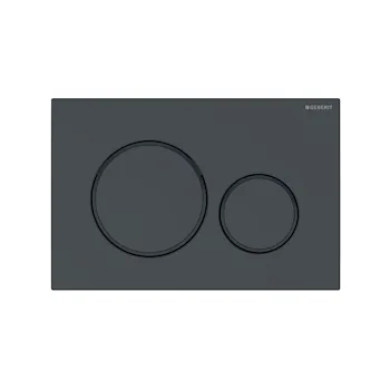 Placca a due tasti Sigma 20 nero lucido con anello nero opaco codice prod: 115.882.DW.1 product photo Default L2
