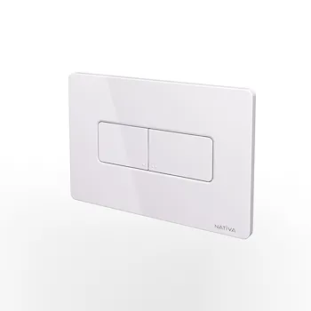 Nativa placca wc a doppio tasto rettangolare bianco codice prod: JP1B product photo Foto2 L2