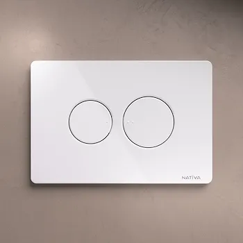 Nativa placca wc a doppio tasto rotondo bianco codice prod: JP2B product photo Default L2