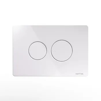Nativa placca wc a doppio tasto rotondo bianco codice prod: JP2B product photo Foto1 L2