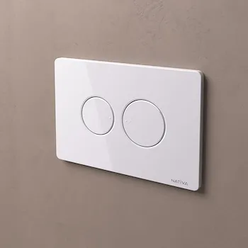Nativa placca wc a doppio tasto rotondo bianco codice prod: JP2B product photo Foto3 L2