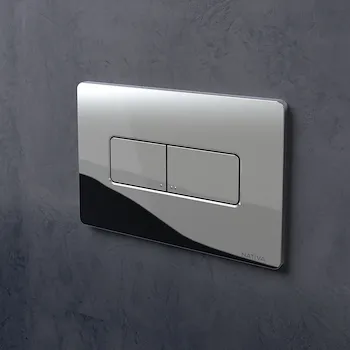 Nativa placca wc a doppio tasto rotondo cromato codice prod: JP2C product photo Foto2 L2