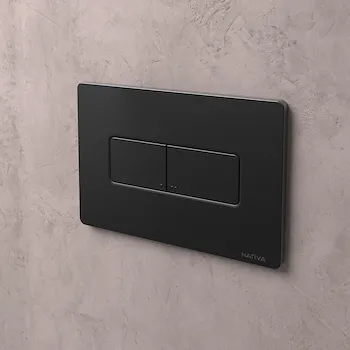Nativa placca wc a doppio tasto rotondo nero opaco codice prod: JP2NM product photo Foto2 L2